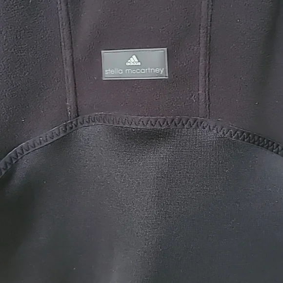 Stella McCartney for Adidas Black Hooded Jacket with Quilted Detail Size Medium - Picture 9 of 9